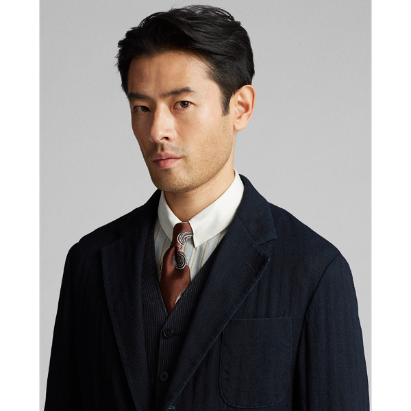 Indigo Indigo Herringbone Sport Coat RRL 5
