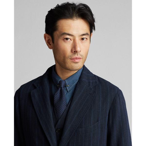 Indigo Slim Striped Indigo Sport Coat RRL 5