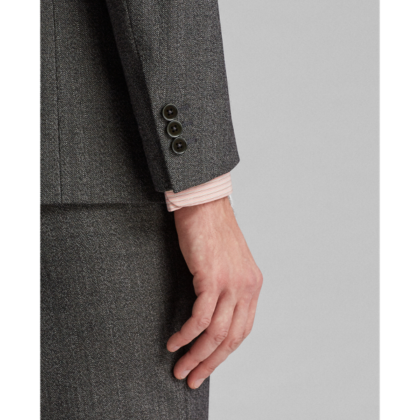 Black/Cream Wool Herringbone Suit Jacket RRL 6