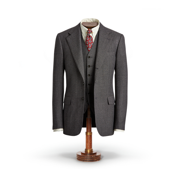 Wool Herringbone Suit Jacket RRL in 1