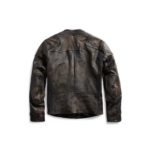 Мужские куртки Ralph Lauren Slim Fit Leather Moto Jacket