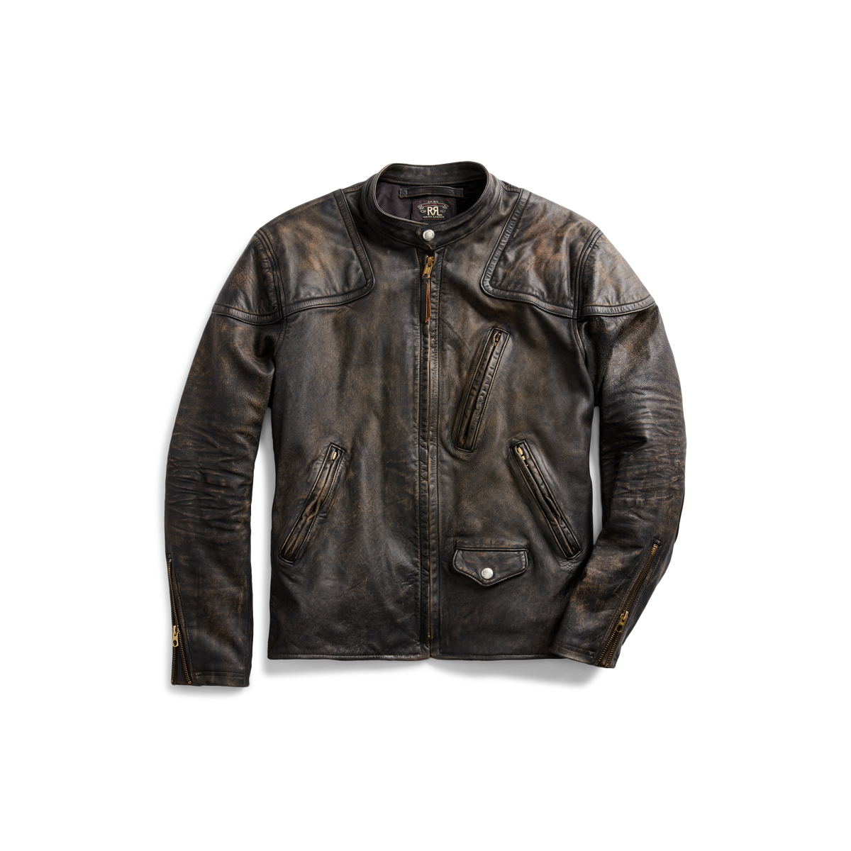 Ralph lauren leather biker jacket 2025