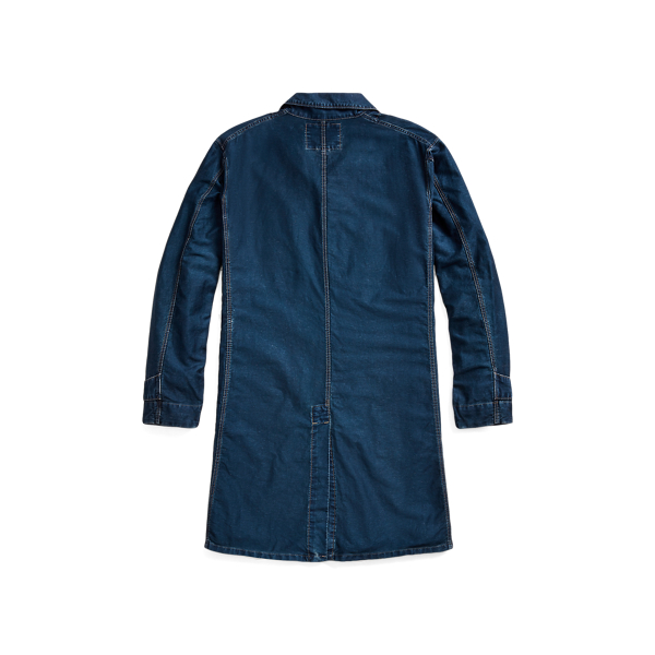Indigo Cotton-Linen Engineer Coat RRL 2