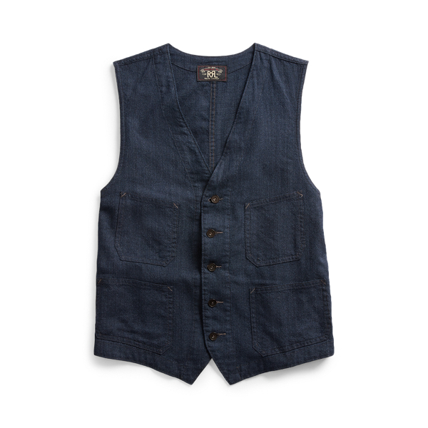 Slim Fit Woven Waistcoat RRL 1