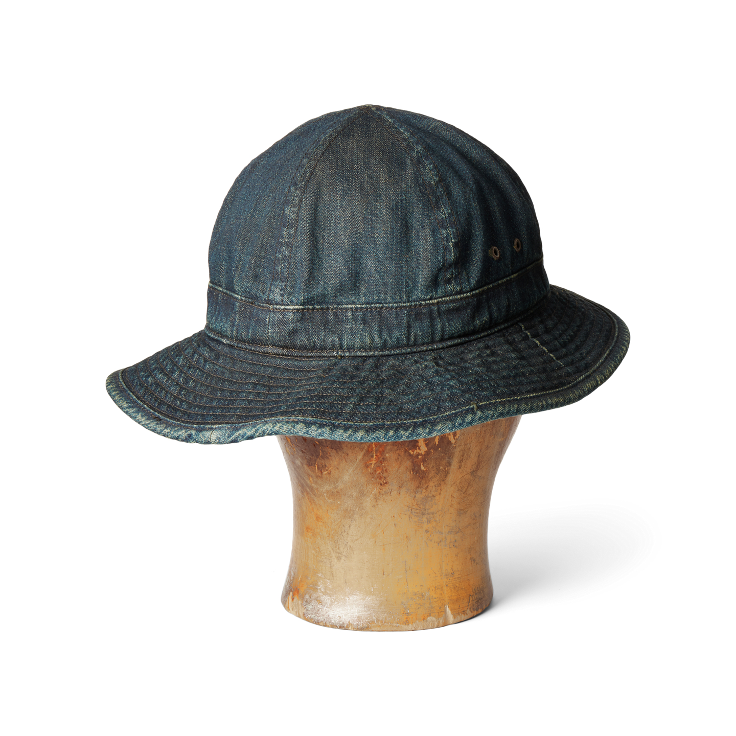 Мужская панама Ralph Lauren Indigo Denim Bucket Hat, цвет: Тёмный индиго варёный — фото 1