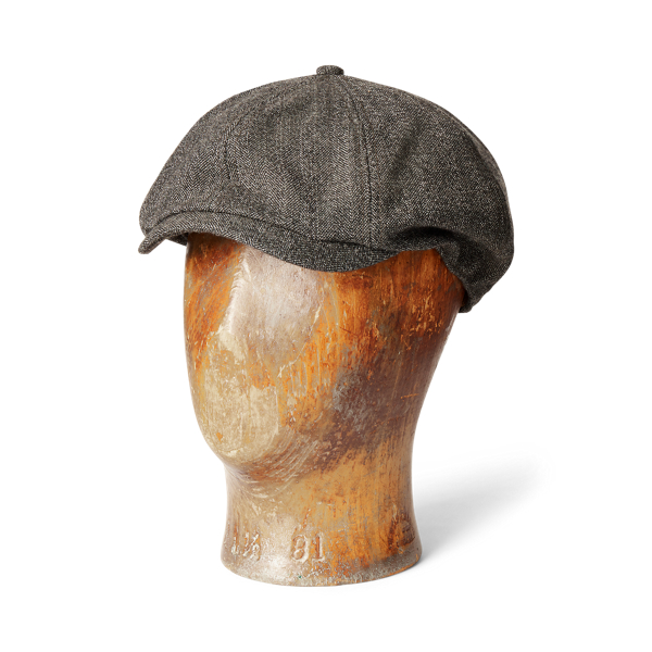 Wool Herringbone Newsboy Cap RRL em 1