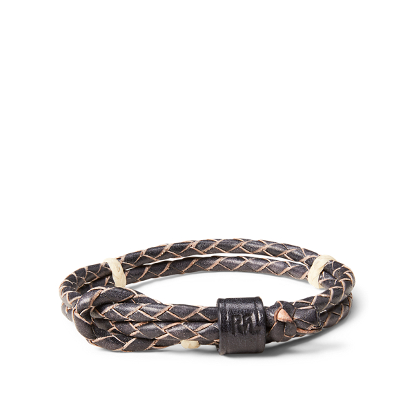 Brown Braided Leather Cuff RRL 2