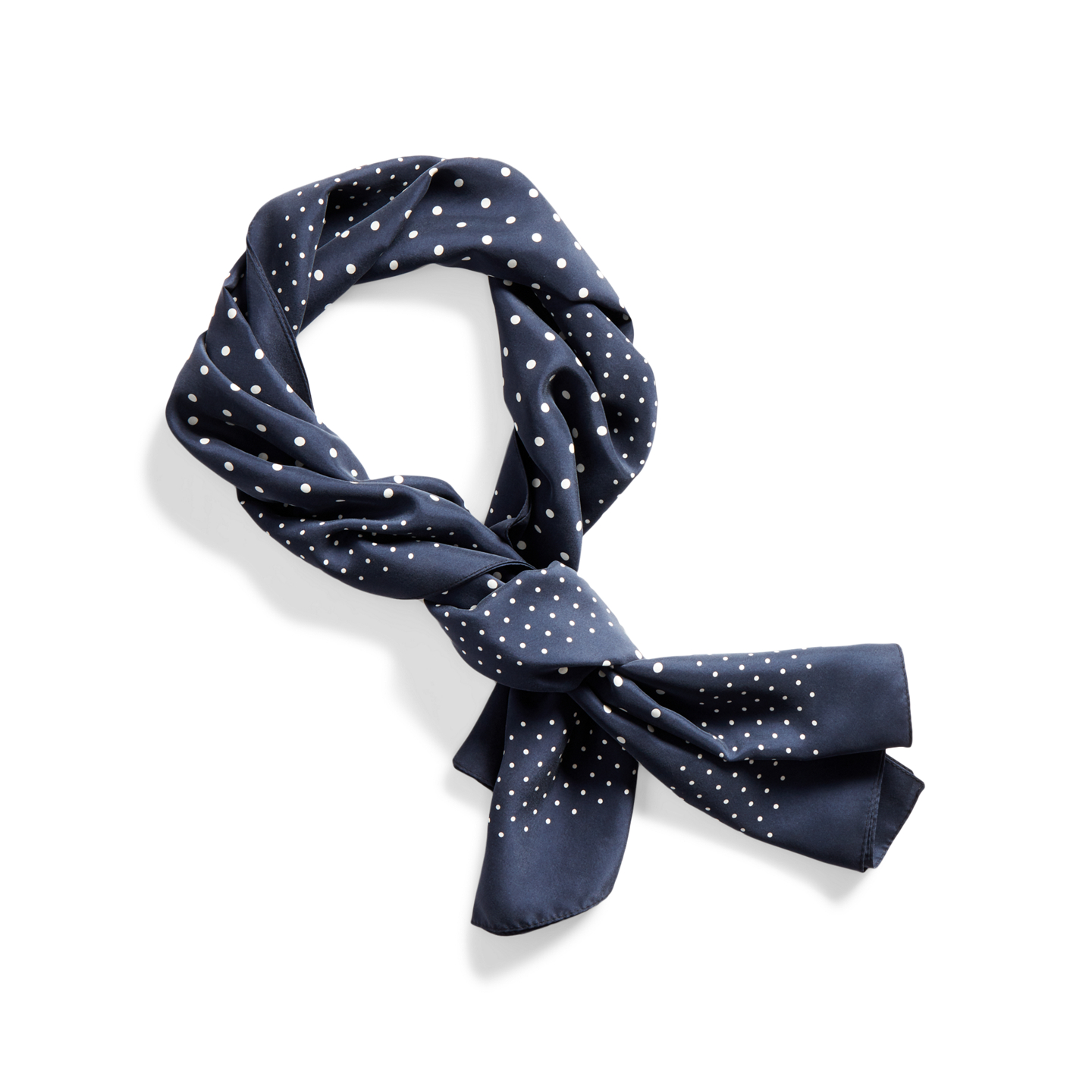 Мужской шарф Ralph Lauren Polka-Dot, цвет: Тёмно-синий / Кремовый — фото 1