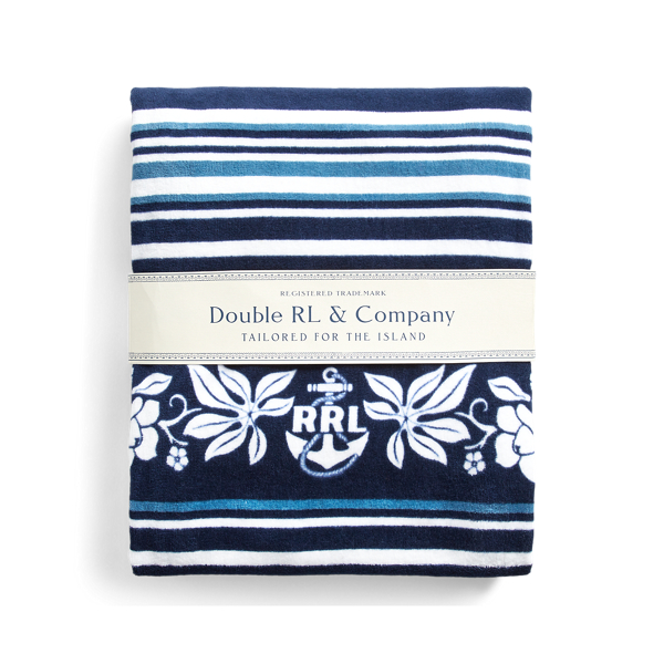 Indigo Striped Beach Towel