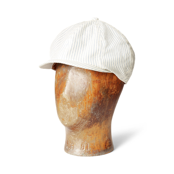 帽子 RRL PINSTRIPED NEWSBOY CAP Pinstripe Wool Newsboy Cap