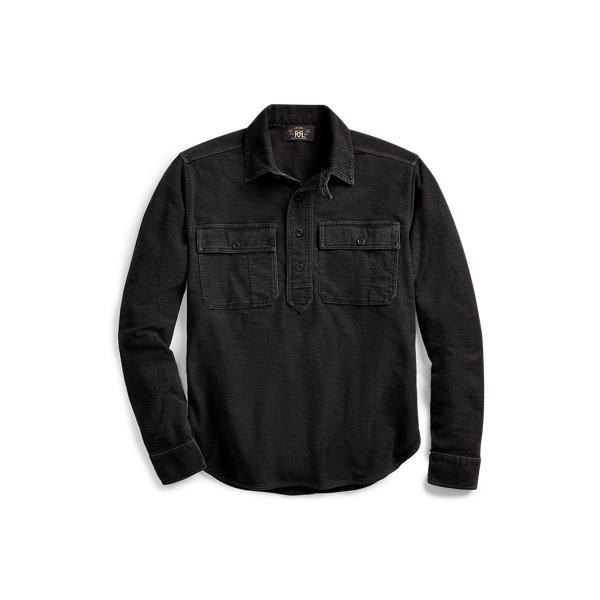 Indigo Terry Field Overshirt RRL em 1