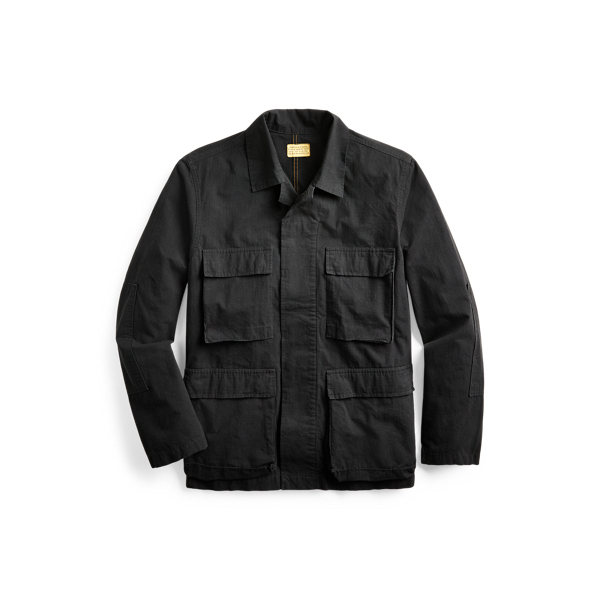 Black Cotton Ripstop Field Jacket RRL 1