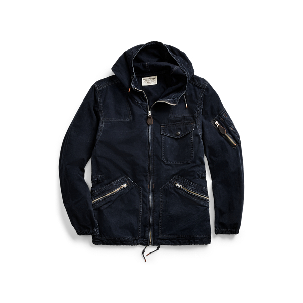 Indigo Hooded Flight Jacket