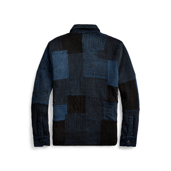 Black/Blue Indigo Indigo Patchwork Shirt Jumper RRL 2