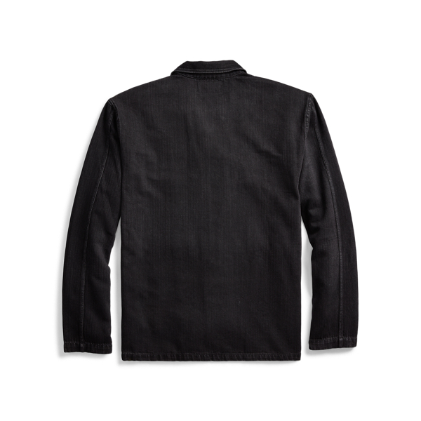 Sulphur Black Herringbone Twill Overshirt RRL 2