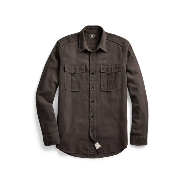 Cotton-Linen Dobby Workshirt RRL 1