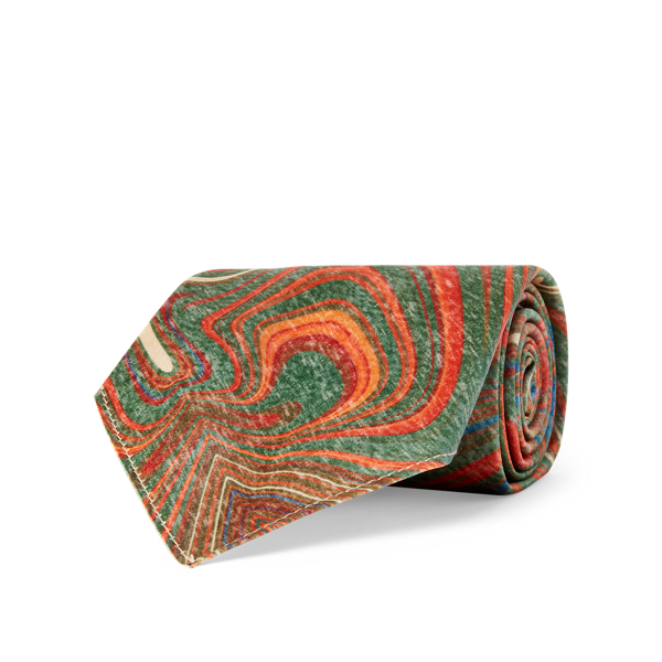 Multi Handmade Print Silk Tie RRL 2