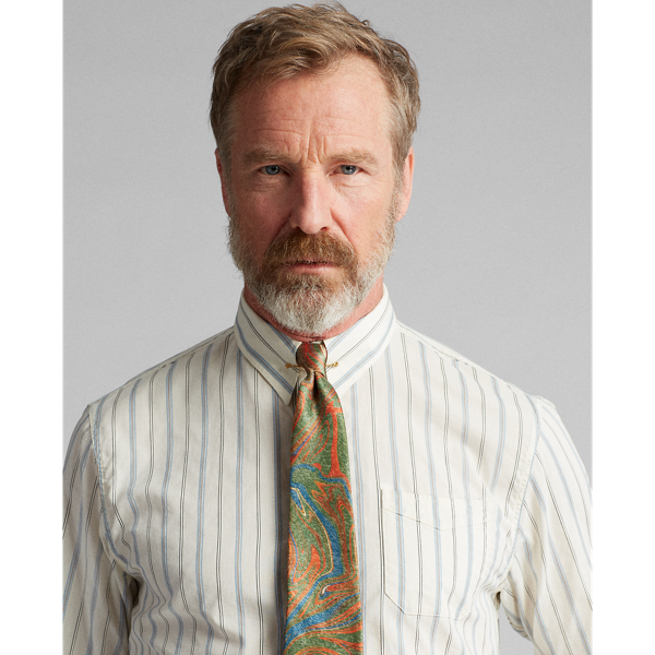 Multi Handmade Print Silk Tie RRL 3