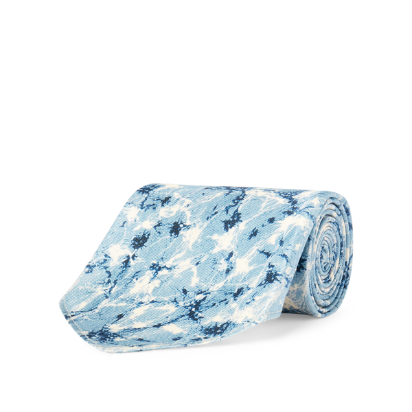 Light Blue Multi Handmade Silk Jacquard Tie RRL 2