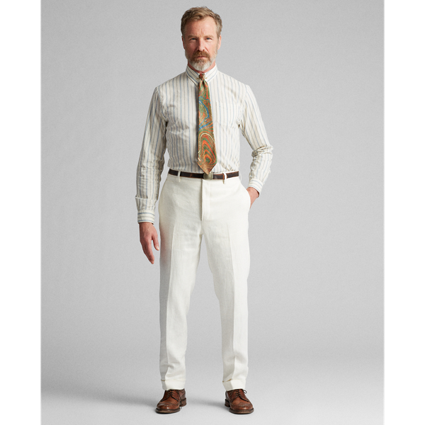 Natural Slim Fit Linen Suit Trouser RRL 3