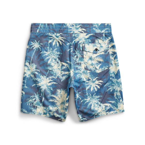 Navy Palm Tree-Print Twill Short RRL 2