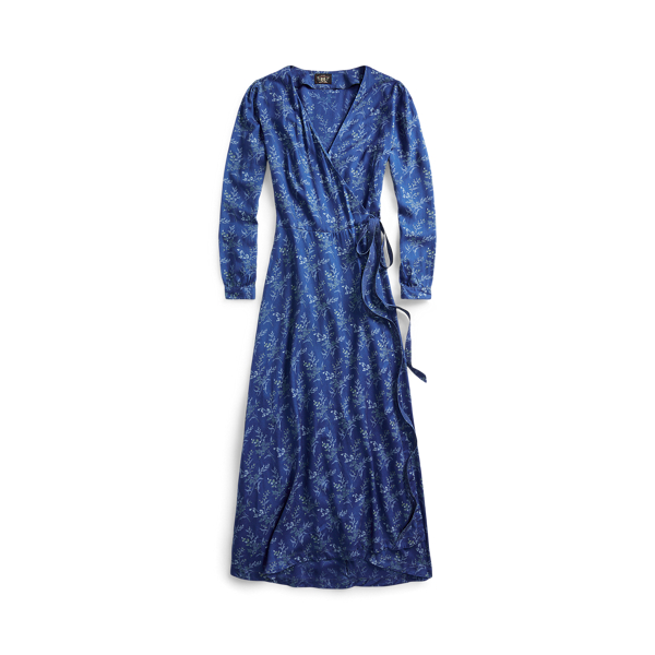Floral Indigo Wrap Dress RRL 1