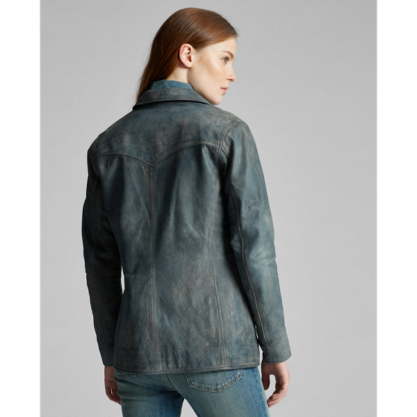 Indigo Indigo Leather Jacket RRL 4