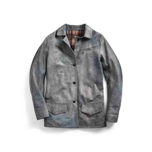 Indigo Leather Jacket RRL in 1