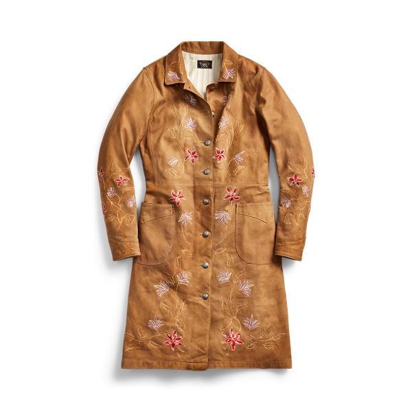 Embroidered Leather Jacket RRL in 1