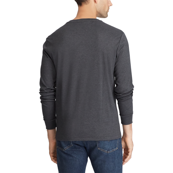 Dark Grey Heather Custom Slim Fit Interlock Tee Polo Ralph Lauren 4