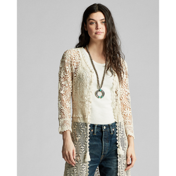 Cream Crochet Lace Duster RRL 3