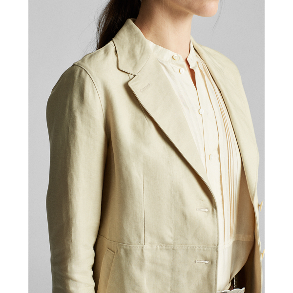 Cream Natural Linen Riding Jacket RRL 5