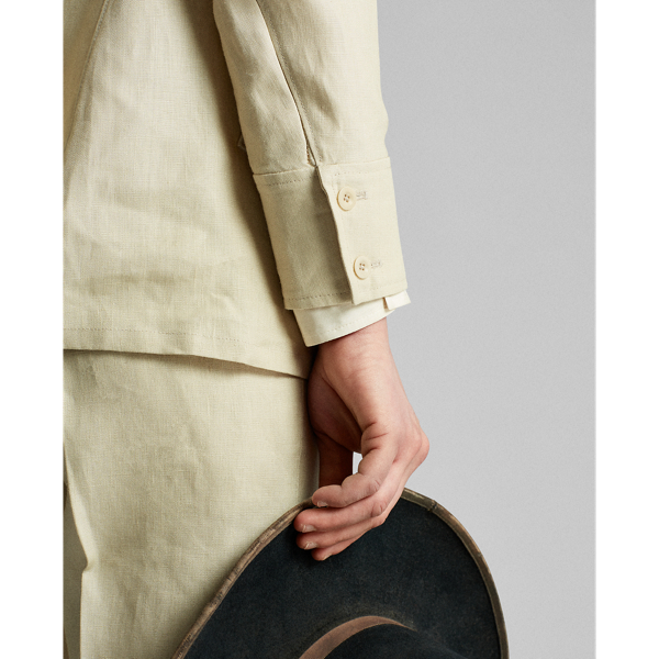 Cream Natural Linen Riding Jacket RRL 6