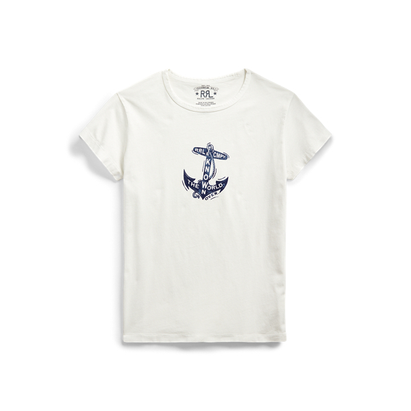 Maglietta in cotone con ancora RRL in 1