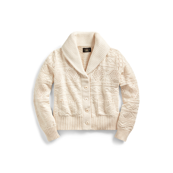 Cropped Cotton-Silk Cardigan RRL 1