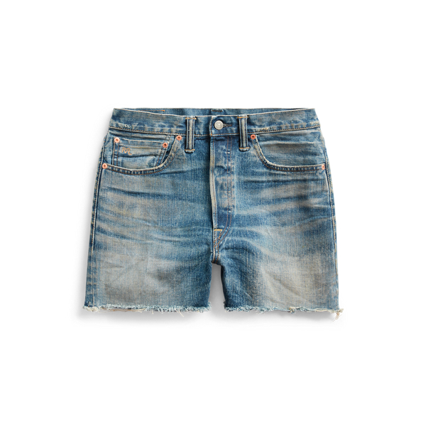 Short coup&eacute; brut en denim RRL en 1