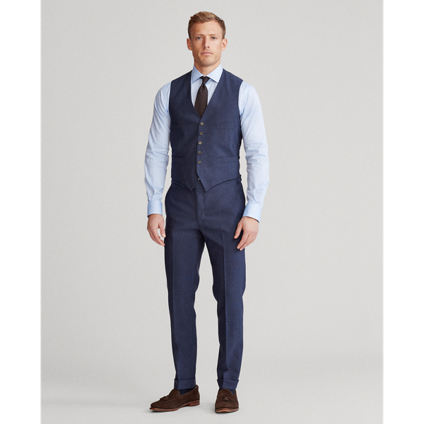 Navy/Blue Pin Dot Wool Waistcoat Polo Ralph Lauren 3