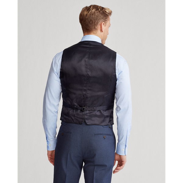 Navy/Blue Pin Dot Wool Waistcoat Polo Ralph Lauren 4