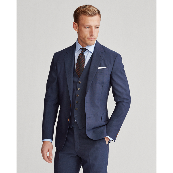 Navy/Blue Pin Dot Wool Waistcoat Polo Ralph Lauren 5