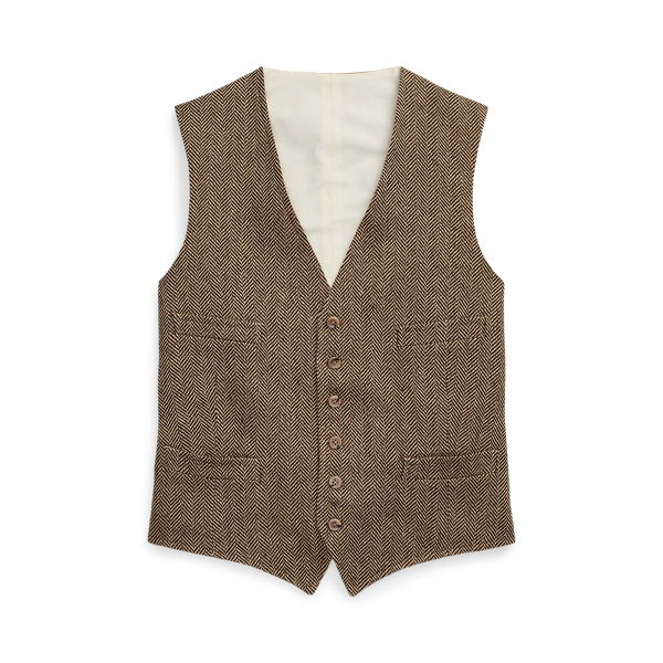 Linen-Blend Herringbone Waistcoat Polo Ralph Lauren 1