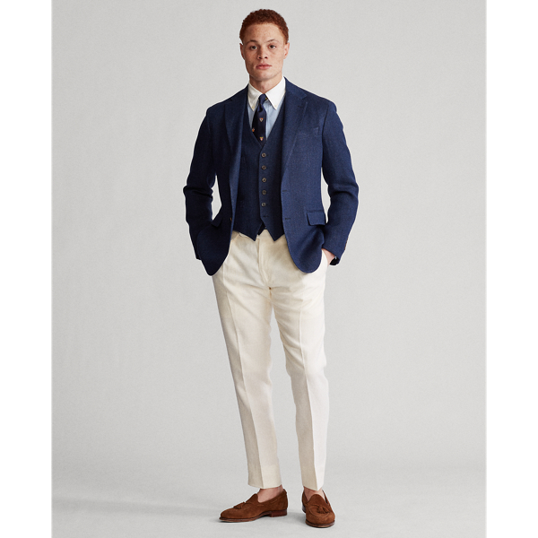 Navy/Blue Herringbone Sport Coat Polo Ralph Lauren 4