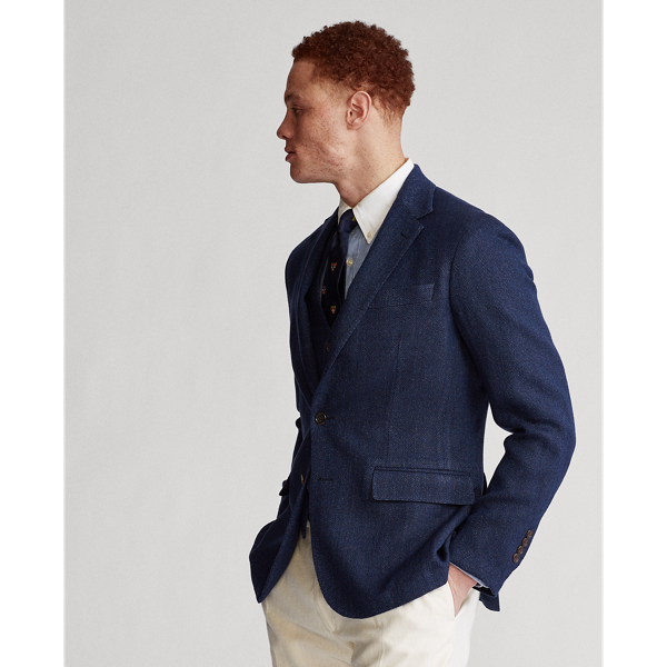 Navy/Blue Herringbone Sport Coat Polo Ralph Lauren 5