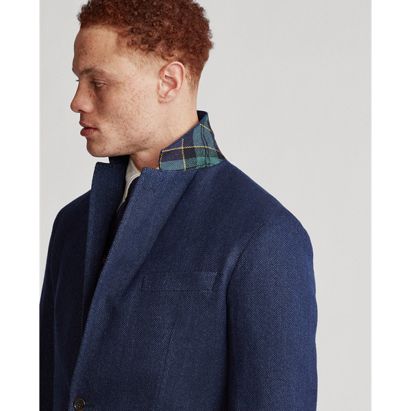 Navy/Blue Herringbone Sport Coat Polo Ralph Lauren 7