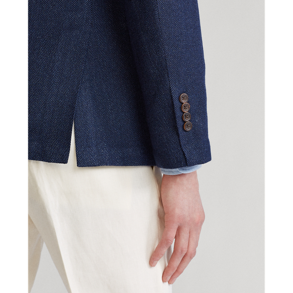 Navy/Blue Herringbone Sport Coat Polo Ralph Lauren 8