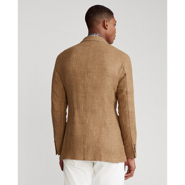 Tan/Camel/Green Glen Plaid Linen Sport Coat Polo Ralph Lauren 5