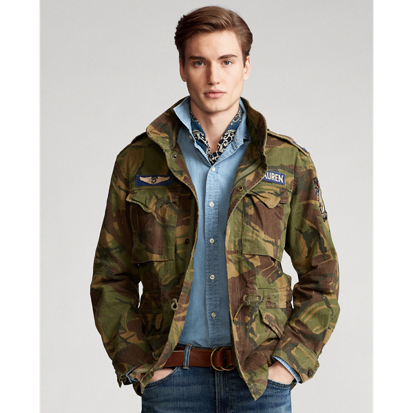 Camo Field Jacket for Men Ralph Lauren IL