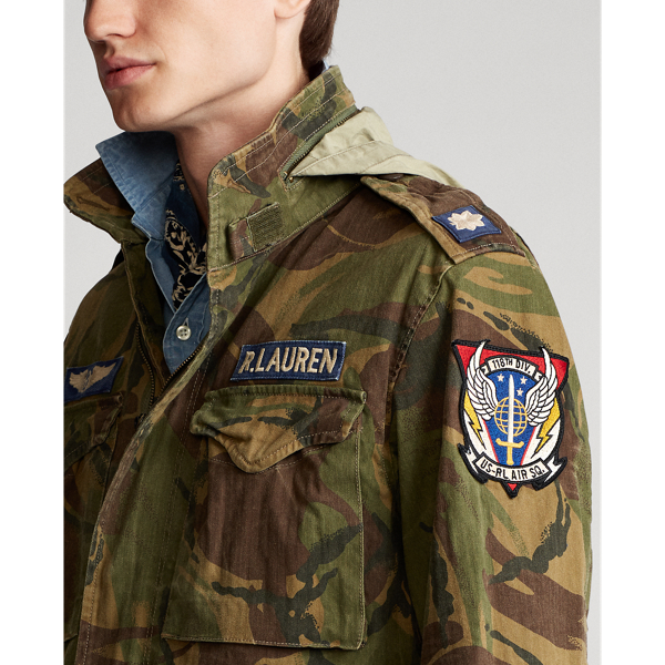 Camo Field Jacket for Men Ralph Lauren PA