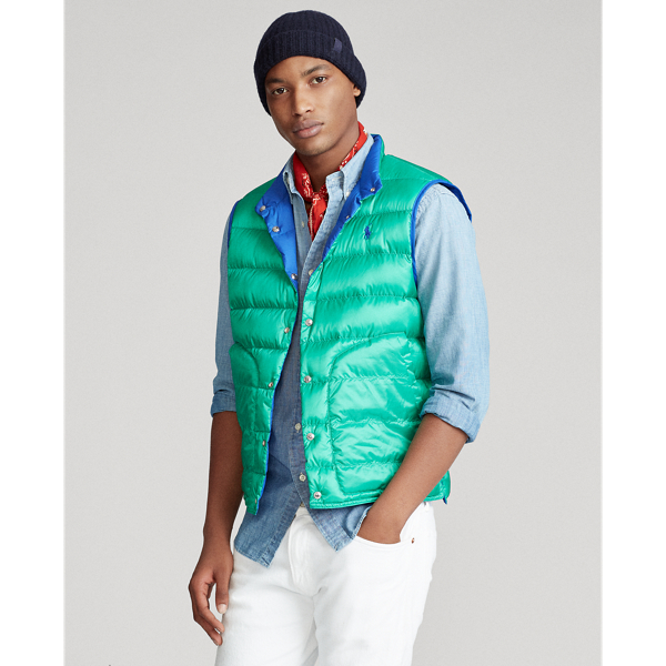 Rugby Royal/ Chroma Green Reversible Down Gilet Polo Ralph Lauren 6