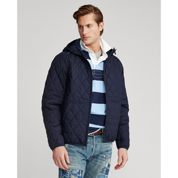 College Navy Quilted Hooded Jacket Polo Ralph Lauren 5