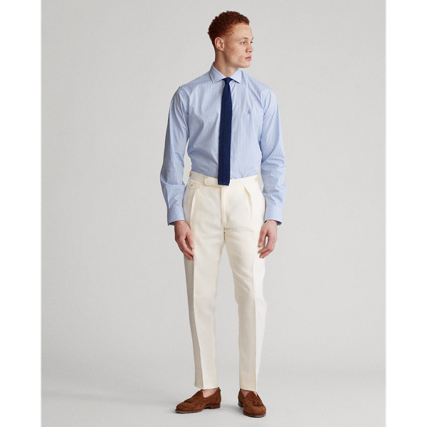 Light Blue/White Custom Fit Striped Shirt Polo Ralph Lauren 3